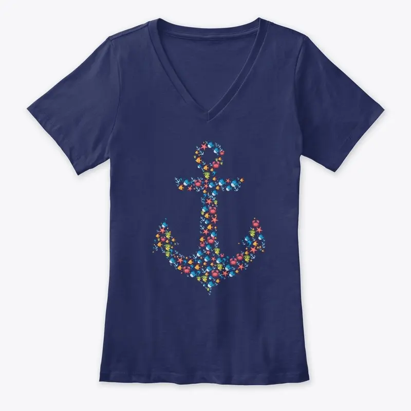 Nautical Anchor Womens Graphic Tee